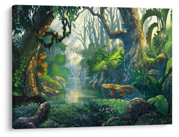 Tablou - Ilustrare pădure tropicală (70x50 cm)