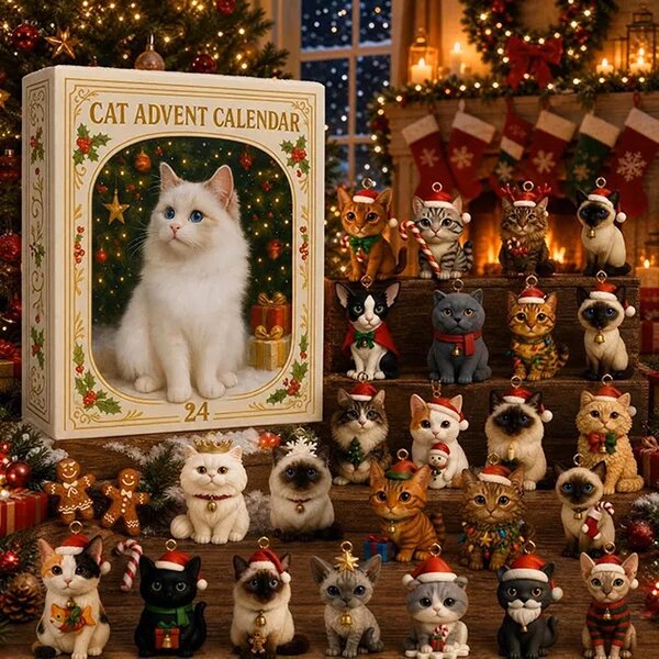 Adventkitty™ Calendar De Advent Cu Pisici 3d