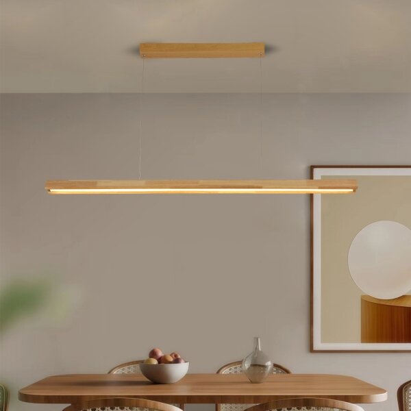 Brilagi - Lustră suspendată cu cablu UMEA WOOD LED/30W/230V 120 cm lemn