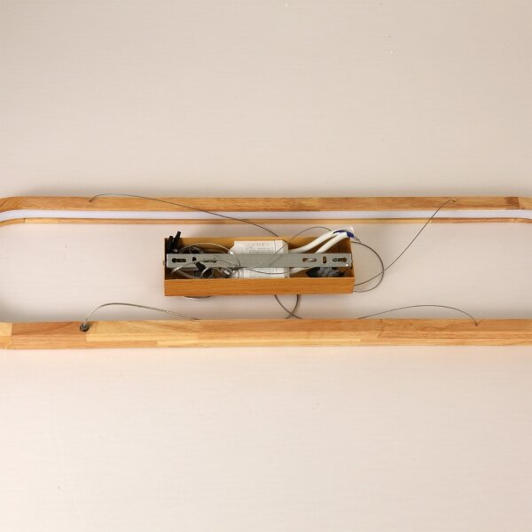 Brilagi - Lustru LED UMEA WOOD, suspendat pe cablu, LED/40W/230V, 90x22 cm, lemn