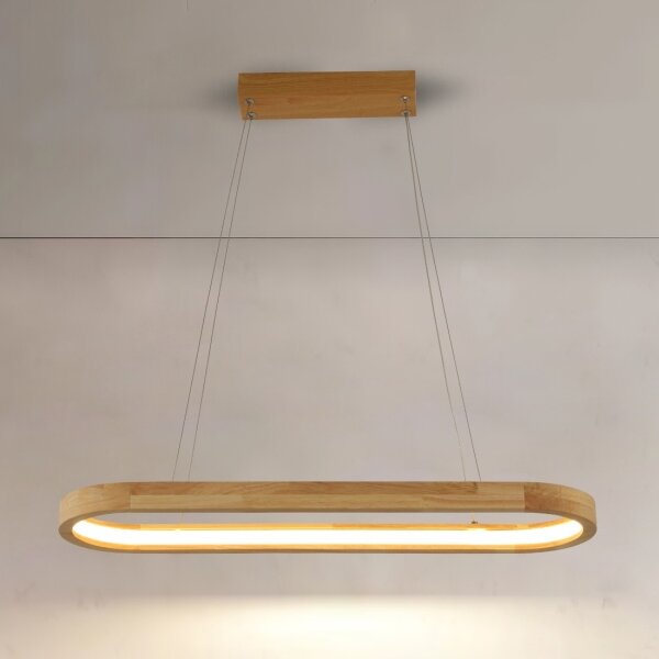 Brilagi - Lustru LED UMEA WOOD suspendat pe cablu, LED/30W/230V, 70x20 cm, lemn