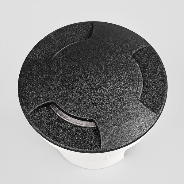 Fumagalli Lampă LED încastrată sol Ceci 120-3L negru CCT, Negru, Plastic, Modern, Corpuri de iluminat încastrate rotunde
