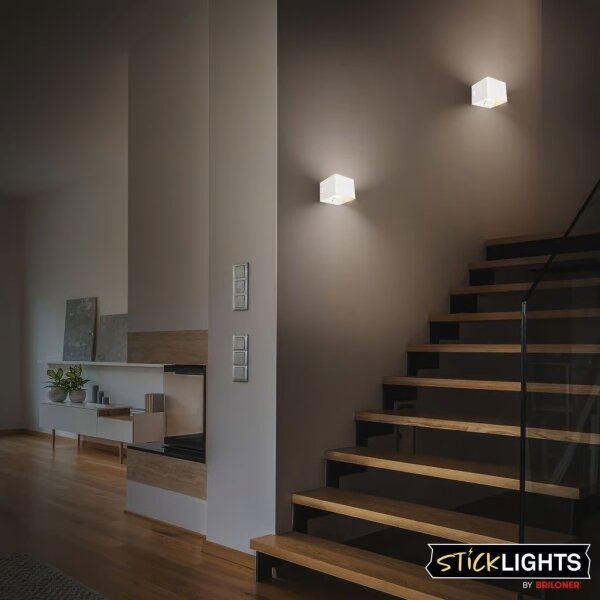 Briloner 3879016 - Lampă de perete LED reîncărcabilă BORRA cu senzor, LED/1,5W/5V 3600 mAh, alb