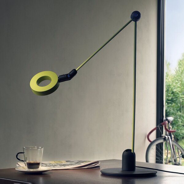 Martinelli Luce L'amica lampă masă LED, fistic, Verde, Camera de zi / sufragerie, Metal, Design