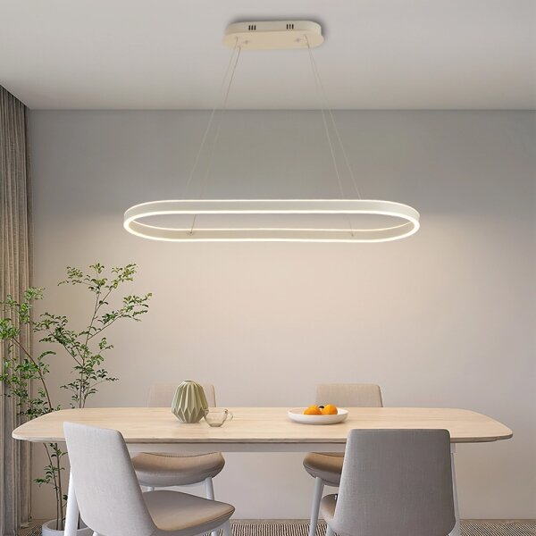 Brilagi - Lustru LED suspendat pe cablu PONDIE, 45W, 230V, 80x30 cm, alb