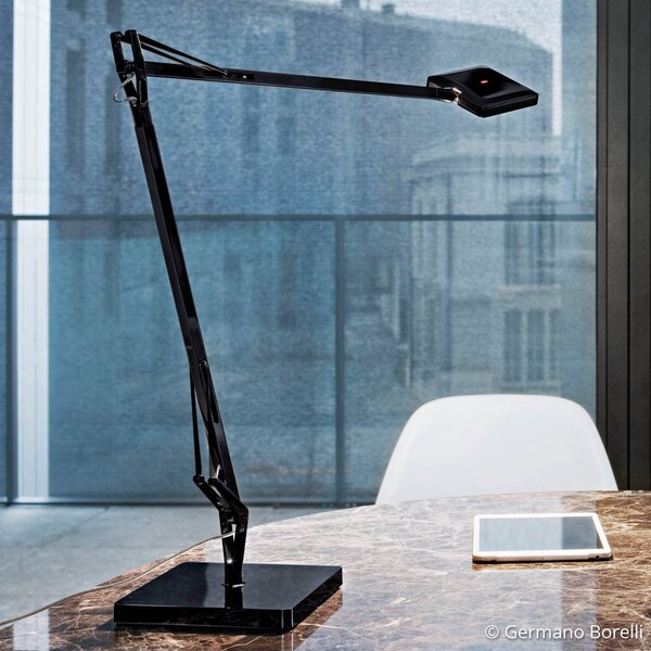 FLOS Kelvin Edge - lampă LED de birou neagră, Negru, Studiu / Birou, Metal, Design