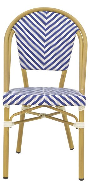 Scaun de Gradina Model Uarmin, Natural/Alb/Albastru, 46x57x85 cm