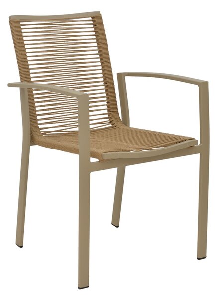 Fotoliu de Gradina Model Jonian, Natural/Champagne, 57x63x83 cm