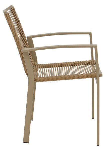 Fotoliu de Gradina Model Jonian, Natural/Champagne, 57x63x83 cm