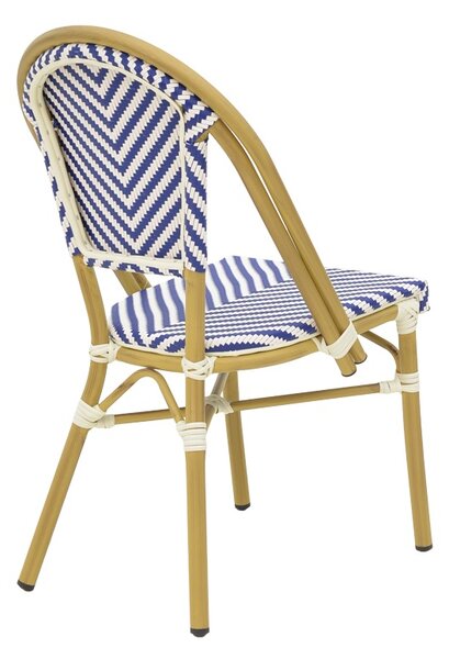 Scaun de Gradina Model Uarmin, Natural/Alb/Albastru, 46x57x85 cm