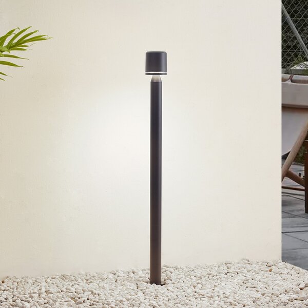 Lindby bornă luminoasă LED Amila, negru, aluminiu, IP54, Negru, Aluminiu, Modern