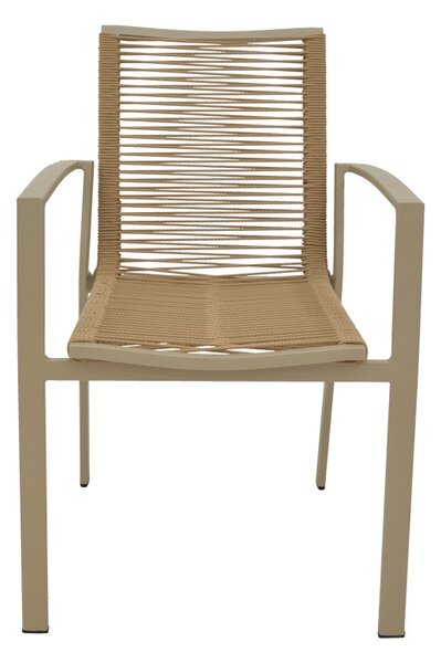 Fotoliu de Gradina Model Jonian, Natural/Champagne, 57x63x83 cm