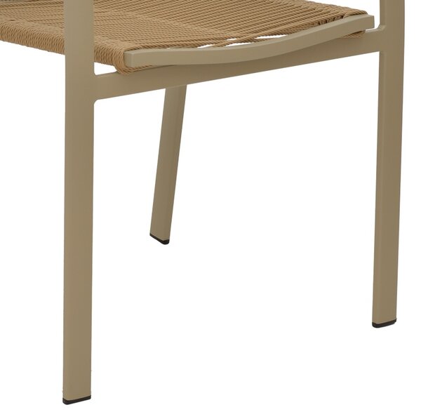 Fotoliu de Gradina Model Jonian, Natural/Champagne, 57x63x83 cm