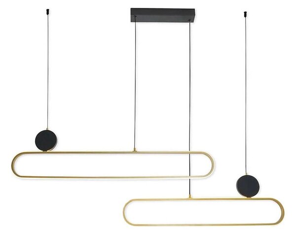 Candelabru LED suspendat cu cablu FLORENTYNA LED/48W/230V 4000K auriu/negru