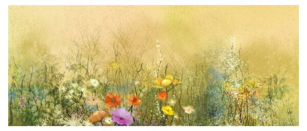 Tablou - Pajiște pictată (120x50 cm)