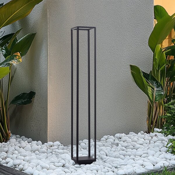 Lucande LED bornă luminoasă Thorvid, înălțime 120 cm, negru, Negru, Aluminiu, Modern