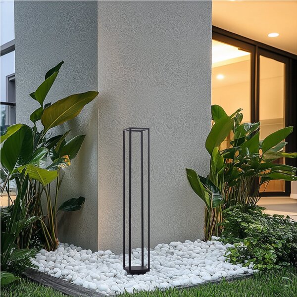 Lucande LED bornă luminoasă Thorvid, înălțime 120 cm, negru, Negru, Aluminiu, Modern