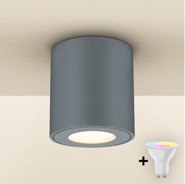 Brilagi - Corp de iluminat LED RGBW reglabil pentru exterior MIA 1xGU10/4,8W/230V 84x80 mm antracit IP54