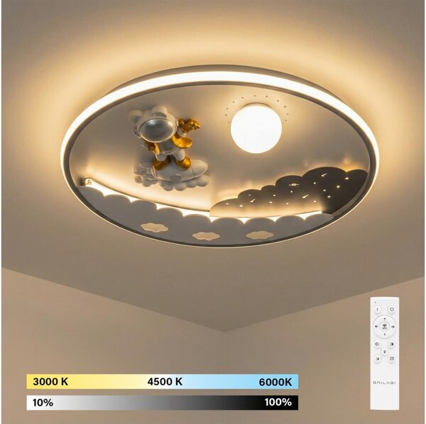 Brilagi - Plafonieră LED reglabilă pentru copii ASTRO LED/68W/230V 3000-6000K +telecomandă