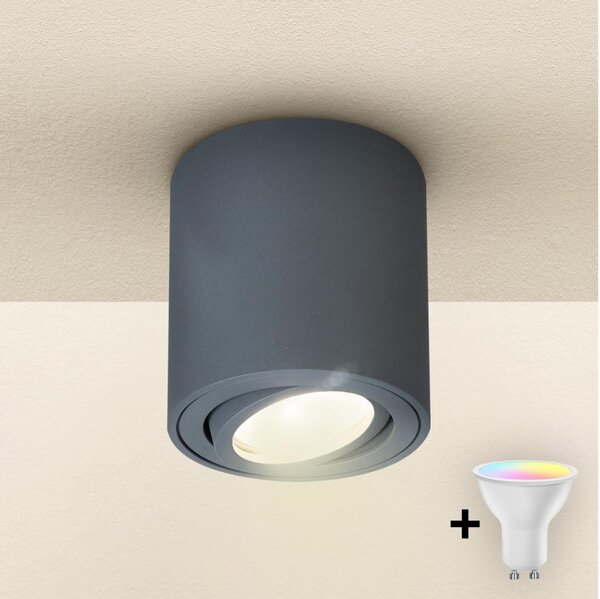 Brilagi - LED RGBW spot reglabil MIA 1xGU10/4,8W/230V 84x80 mm antracit