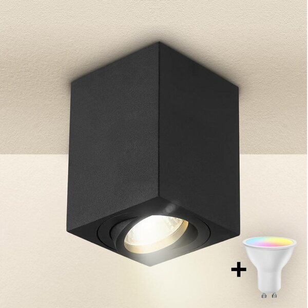 Brilagi - Spot LED RGBW dimerizabil MIA 1xGU10/4,8W/230V 100x80 mm negru