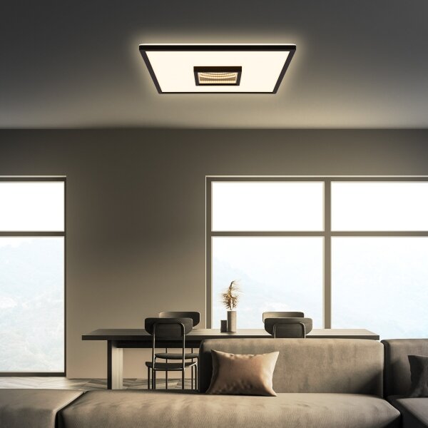 Briloner 3848015 - Plafonieră LED TORO, 18W, 230V, 42x42 cm, negru