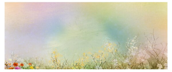 Tablou - Pajiște pictată 2 (120x50 cm)