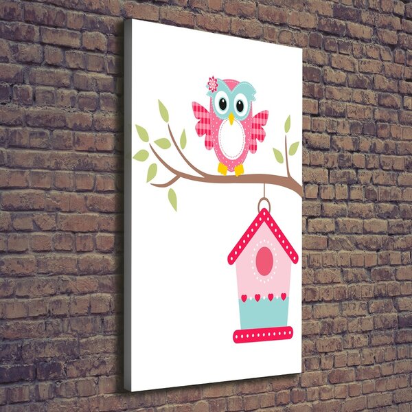 Tablou pe pânză Owl pe o ramură