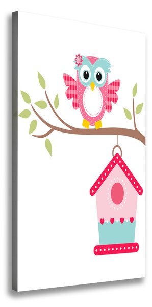 Tablou pe pânză Owl pe o ramură