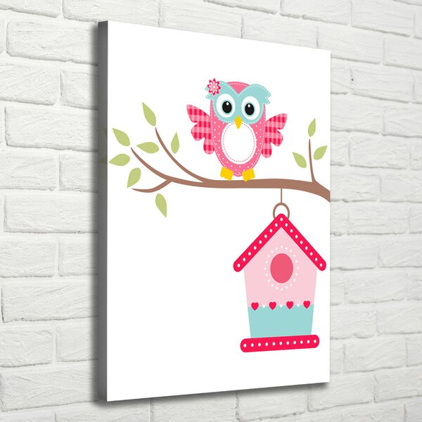 Tablou pe pânză Owl pe o ramură