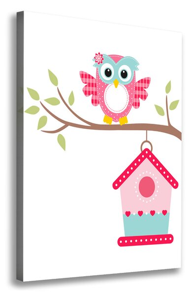 Tablou pe pânză Owl pe o ramură