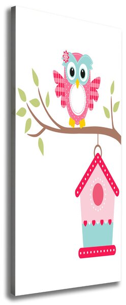 Tablou pe pânză Owl pe o ramură