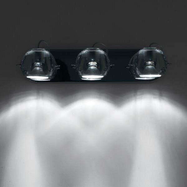 Fabbian Beluga Colour - spot tavan, 3 becuri, reglabil, Metalic, Camera de zi / sufragerie, Cristal, Design, glob