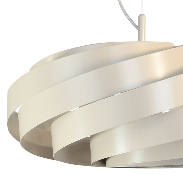 Euluna Lampă suspendată Vento, bej, Ø 50 cm, reglabil, Bej, Camera de zi / sufragerie, Metal, Modern