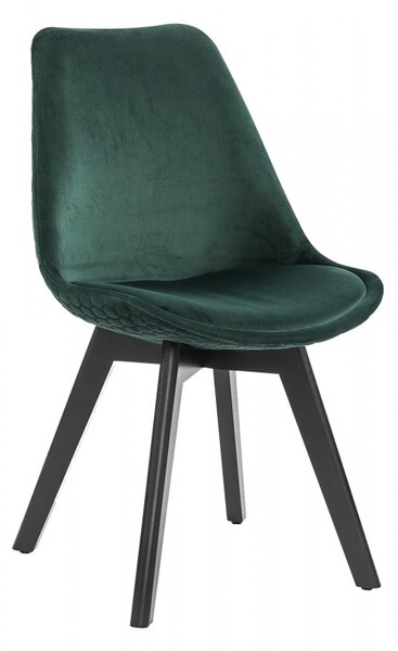 Set 2 scaune tapitate cu aspect catifelat Cleo verzi