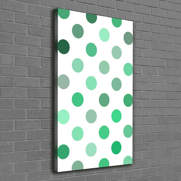 Tablou canvas puncte verzi