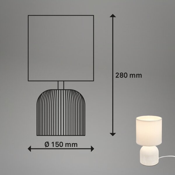 Brilo - Lampă de masă INO 1xE14/10W/230V albă