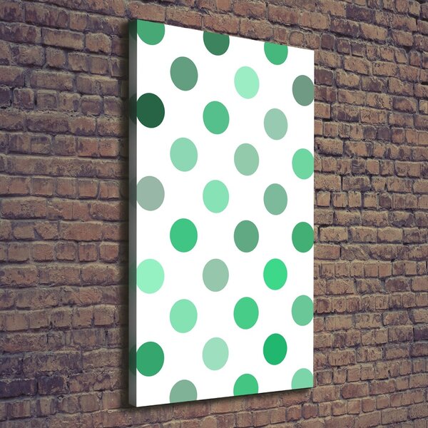 Tablou canvas puncte verzi