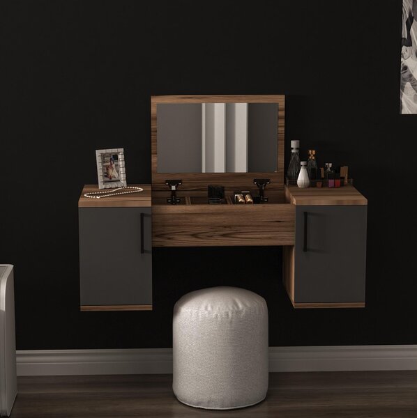 Măsuță de toaletă Nukela 5 (nuc deschis + antracit) . 1094094