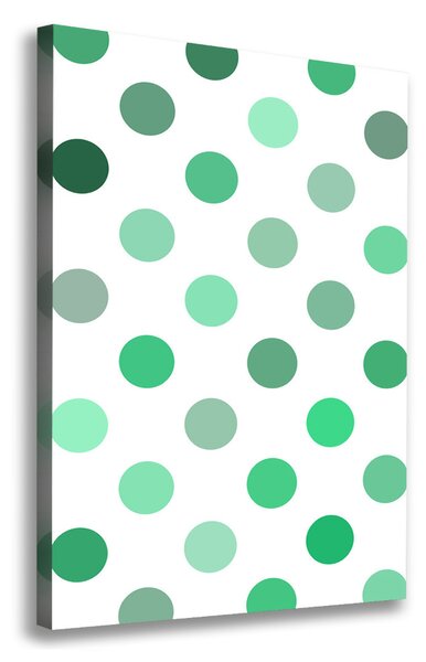 Tablou canvas puncte verzi