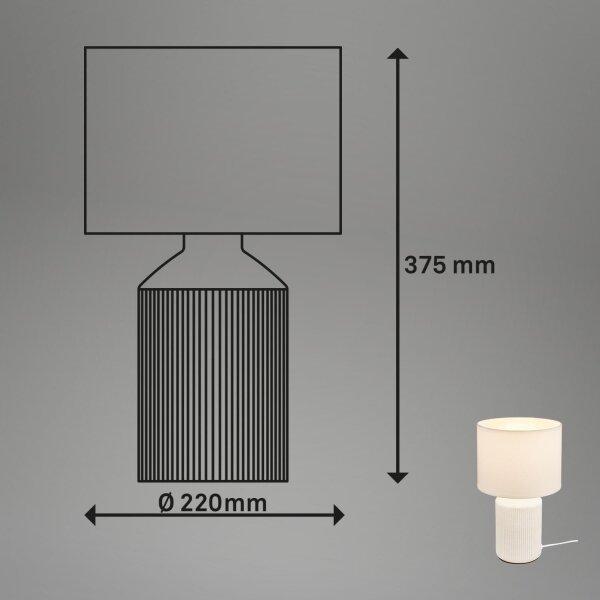 Brilo - Lampă de masă INO 1xE14/10W/230V albă