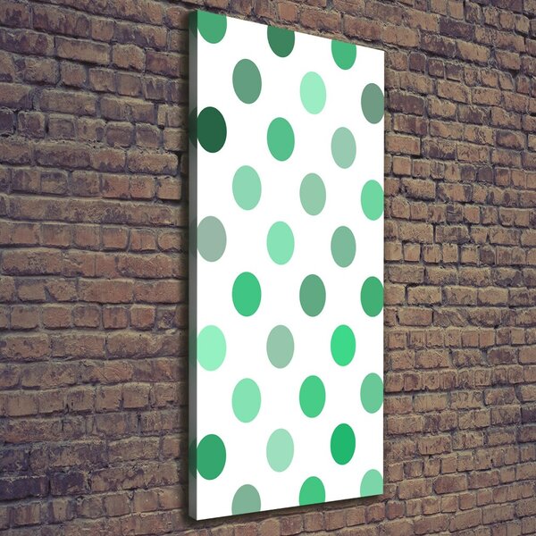 Tablou canvas puncte verzi