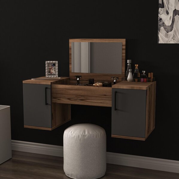 Măsuță de toaletă Nukela 5 (nuc deschis + antracit) . 1094094