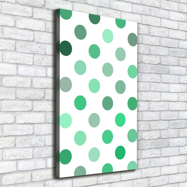 Tablou canvas puncte verzi