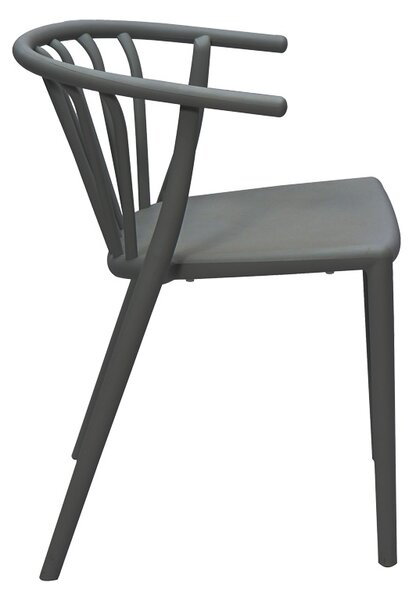 Fotoliu de Gradina Model Zelma, Antracit, 55x53x73 cm