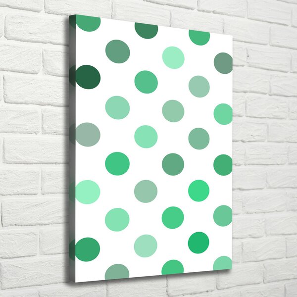 Tablou canvas puncte verzi