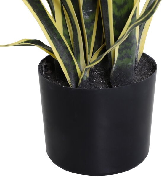 Outsunny Plantă Artificială Limba Soacrei în Ghiveci pentru Decor Interior și Exterior 15x80cm | Aosom Romania