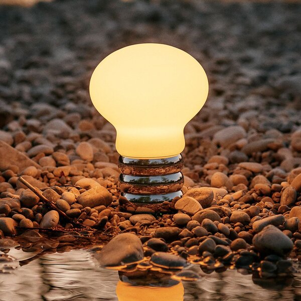 Lampă de masă Ingo Maurer, B.Bulb, reglabil, Metalic, Camera de zi, Metal, Design