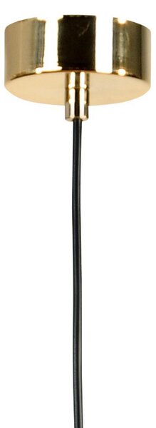 Euluna lampă suspendată Spinn, 1 bec, sticlă, Ø 35 cm, reglabil, Negru, Camera de zi / sufragerie, Metal, Modern