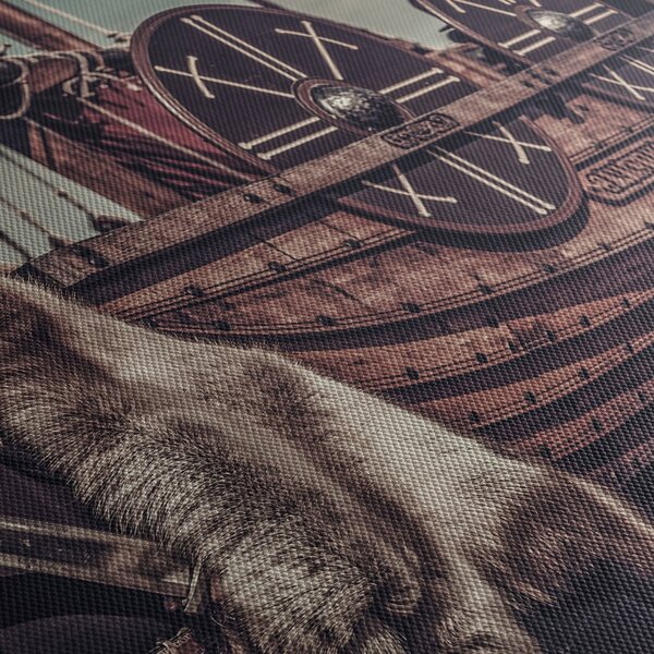 Tablou - Viking (cu ceas) (90x30 cm)